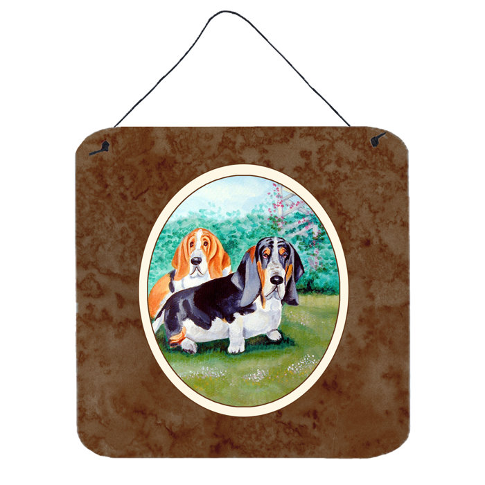 East Urban Home Basset Hound Double Trouble Wall Decor Wayfair