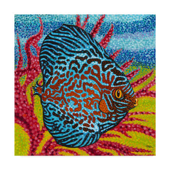 Bay Isle Home Brilliant Tropical Fish I Acrylic Painting Print