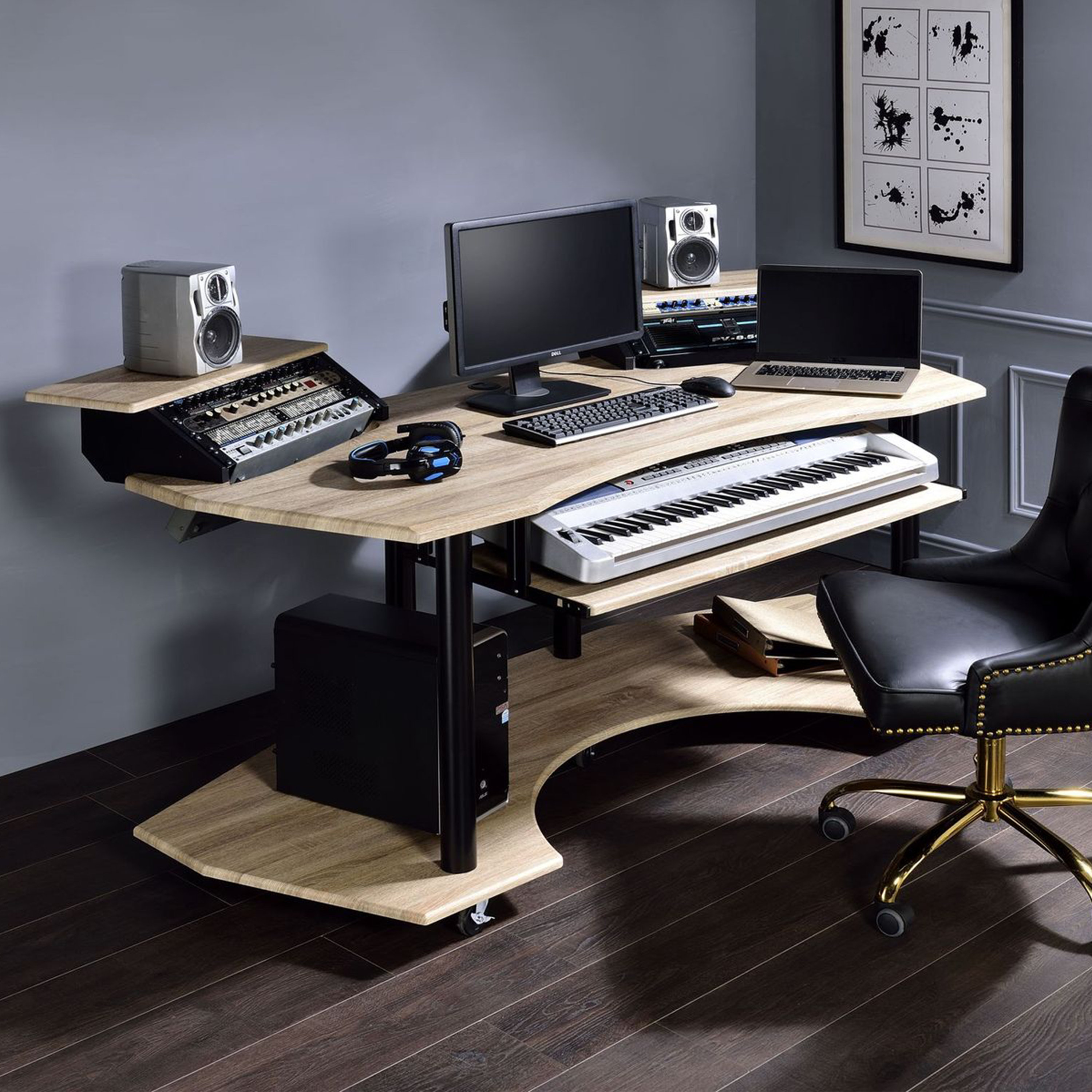 oak studio desk