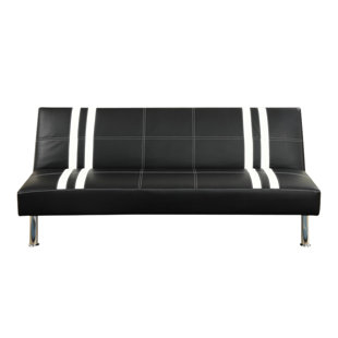 Livengood Faux Leather Adjustable Convertible Sofa by Latitude Run Find