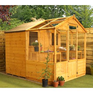 Shed Greenhouse Combination Wayfair Co Uk Traditional 6 Ft W X 8 D Greenhouse