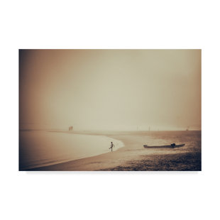 Beach Towel Stand Wayfair Standing On The Beach Photographic Print Wred Canvas