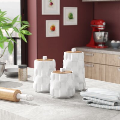 Brayden Studio 3 Piece Kitchen Canister Set