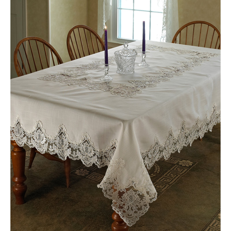 Lark Manor Gabin Vintage Lace Tablecloth Reviews Wayfair