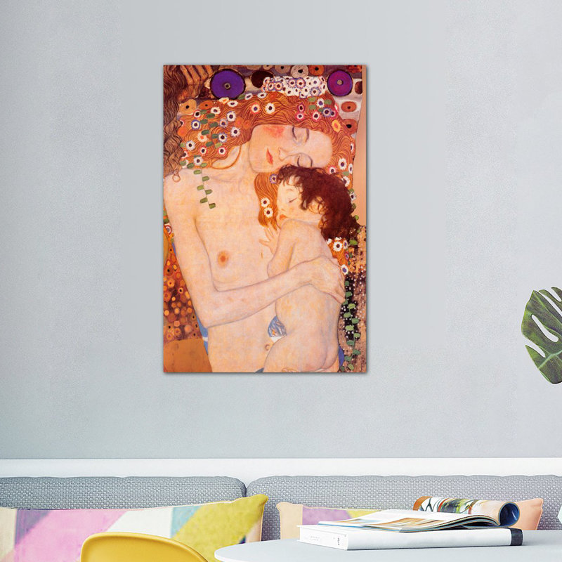 Vault W Artwork Mother And Child By Gustav Klimt Painting Print