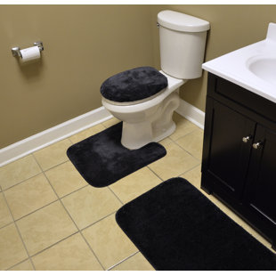 Black Bath Rugs Mats You Ll Love Wayfair Quickview