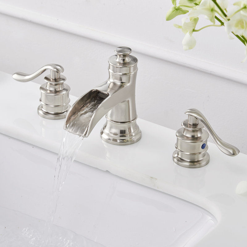 Vibrantbath Waterfall Commercial 3 Holes Two Handle Widespread
