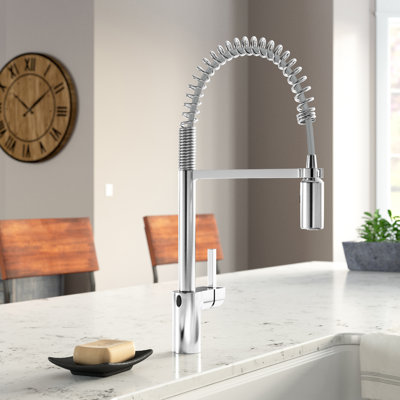 Moen Align MotionSense Wave Single Handle Spring Pulldown Kitchen Faucet with Power Clean Technology