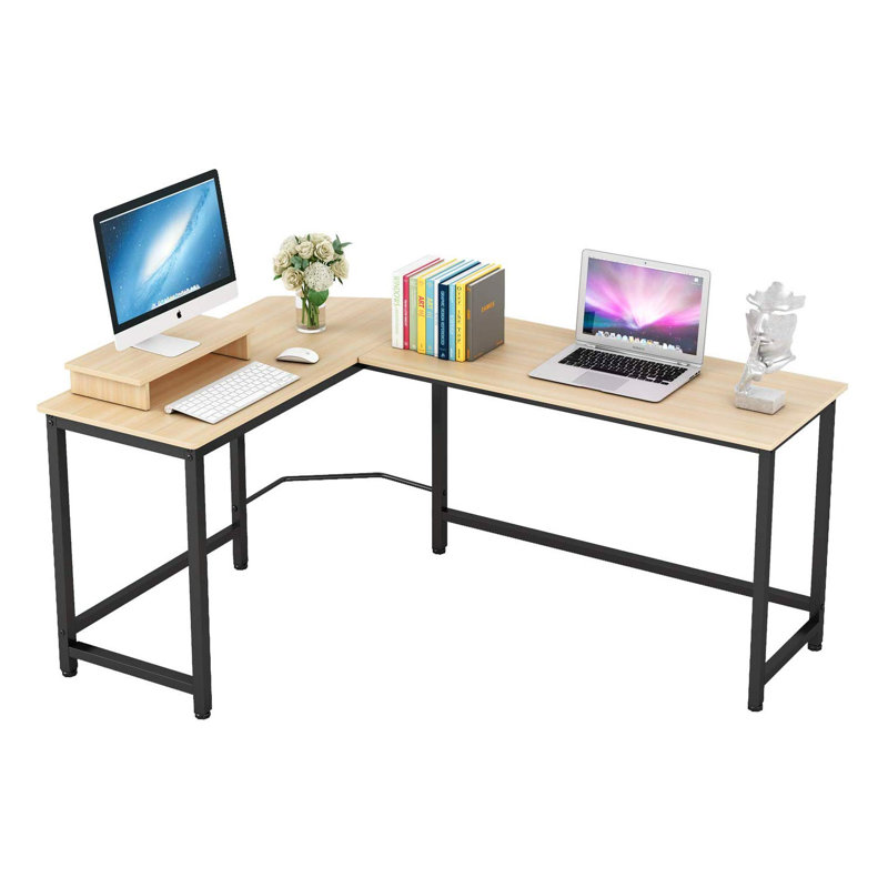 Ebern Designs L Shape Corner Computer Desk With Monitor Stand Wayfair,Western Dress Easy Indian Traditional Girl Drawing