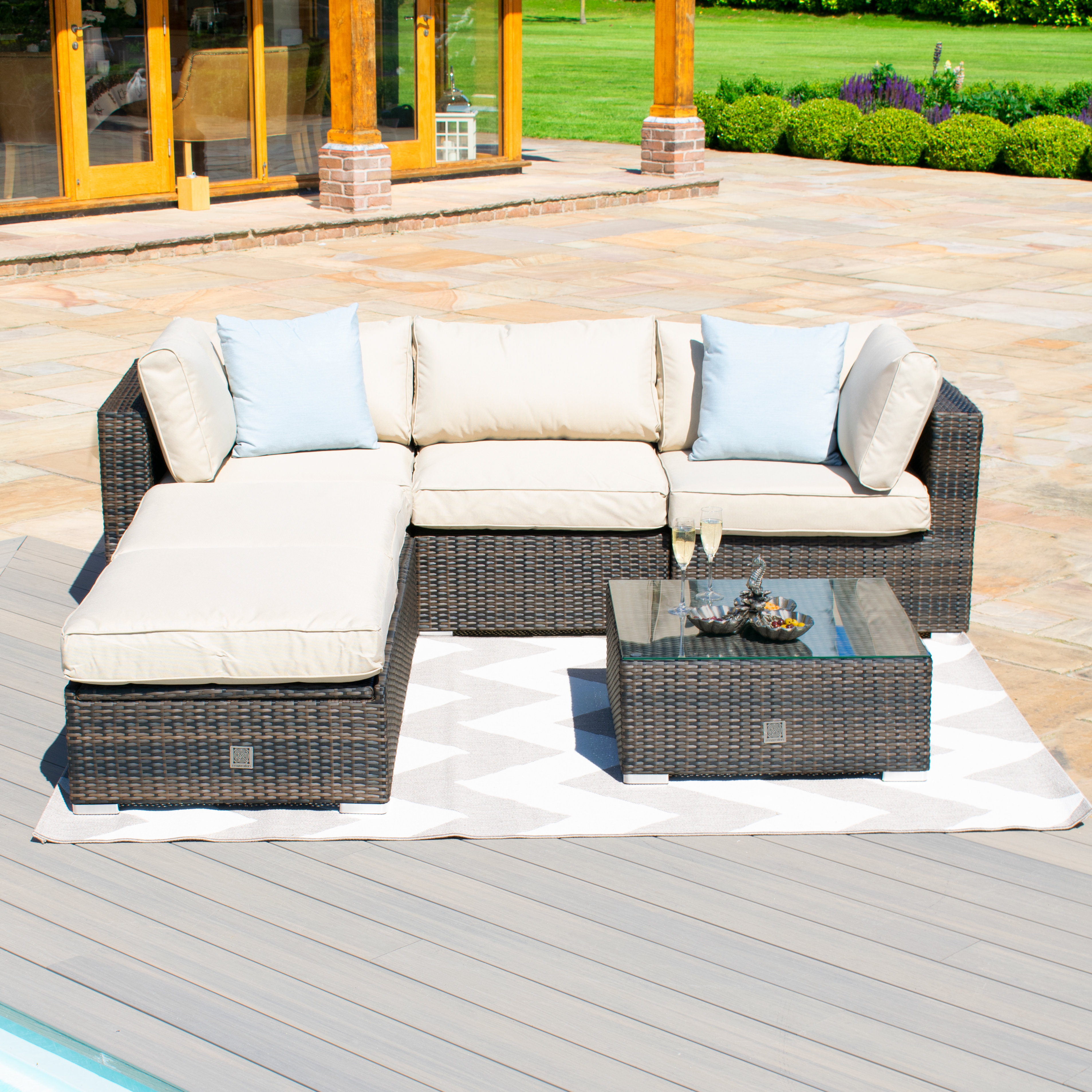 wayfair rattan garden corner sofa