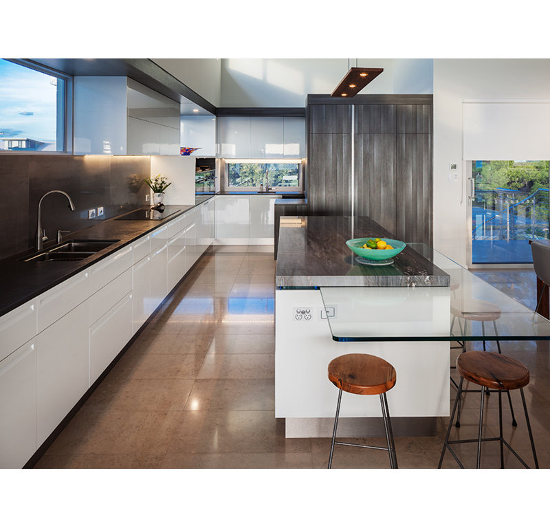 Cerno Vix 6 Light Kitchen Island Linear Led Pendant With Wood