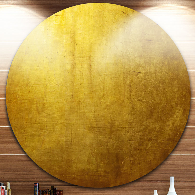 Designart Gold Texture Wallpaper Graphic Art Print On Metal Wayfair
