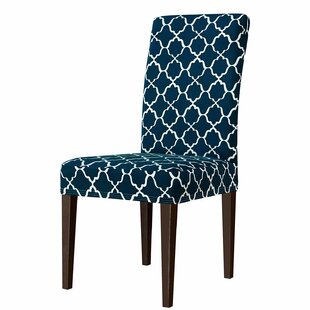 Cloud Printed Stretch Box Cushion Dining Chair Slipcover (Set Of 2) By Charlton Home