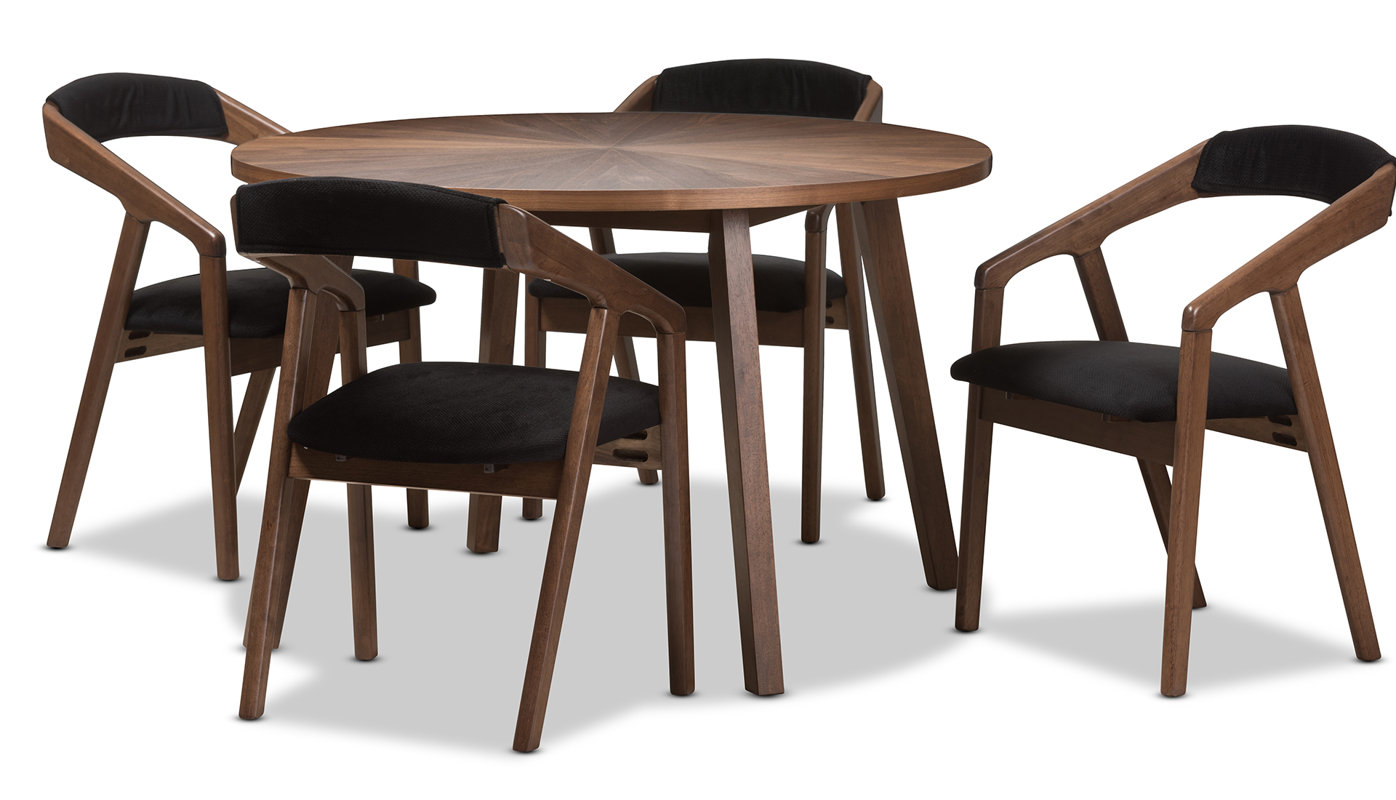 Corrigan Studio Averi Mid Century Modern 5 Piece Breakfast Nook