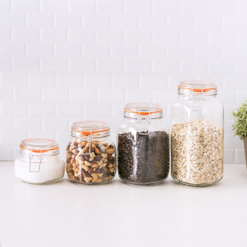 Wayfair Basics Clamp Lid 4 Piece Kitchen Canister Set Reviews