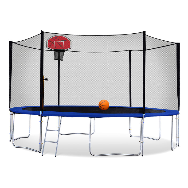 Exacme 15 Round Backyard Trampoline With Safety Enclosure
