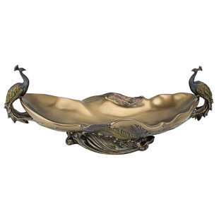 Peacock's Centerpiece Sculptural Decorative Bowl