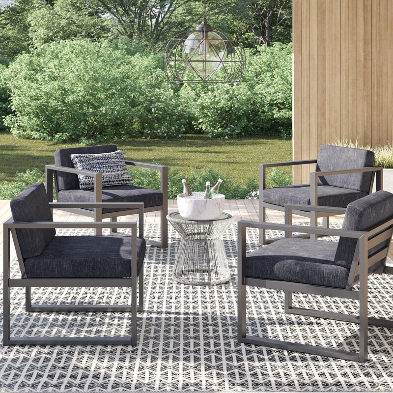 Mercury Row Mirando Patio Chair With Cushions Wayfair