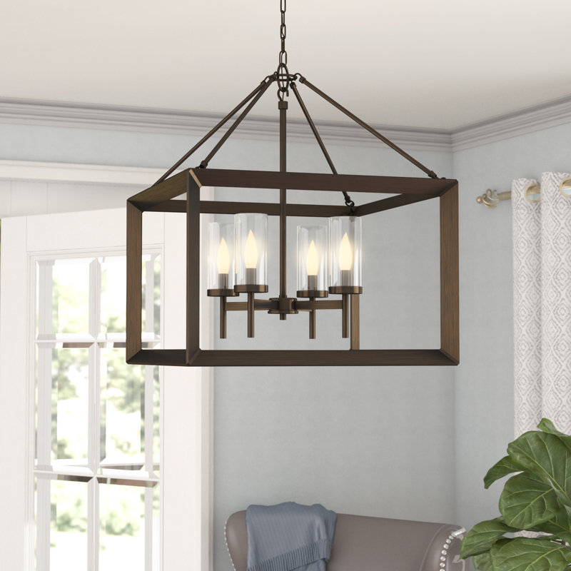 Laurent 4 - Light Lantern Rectangle Chandelier