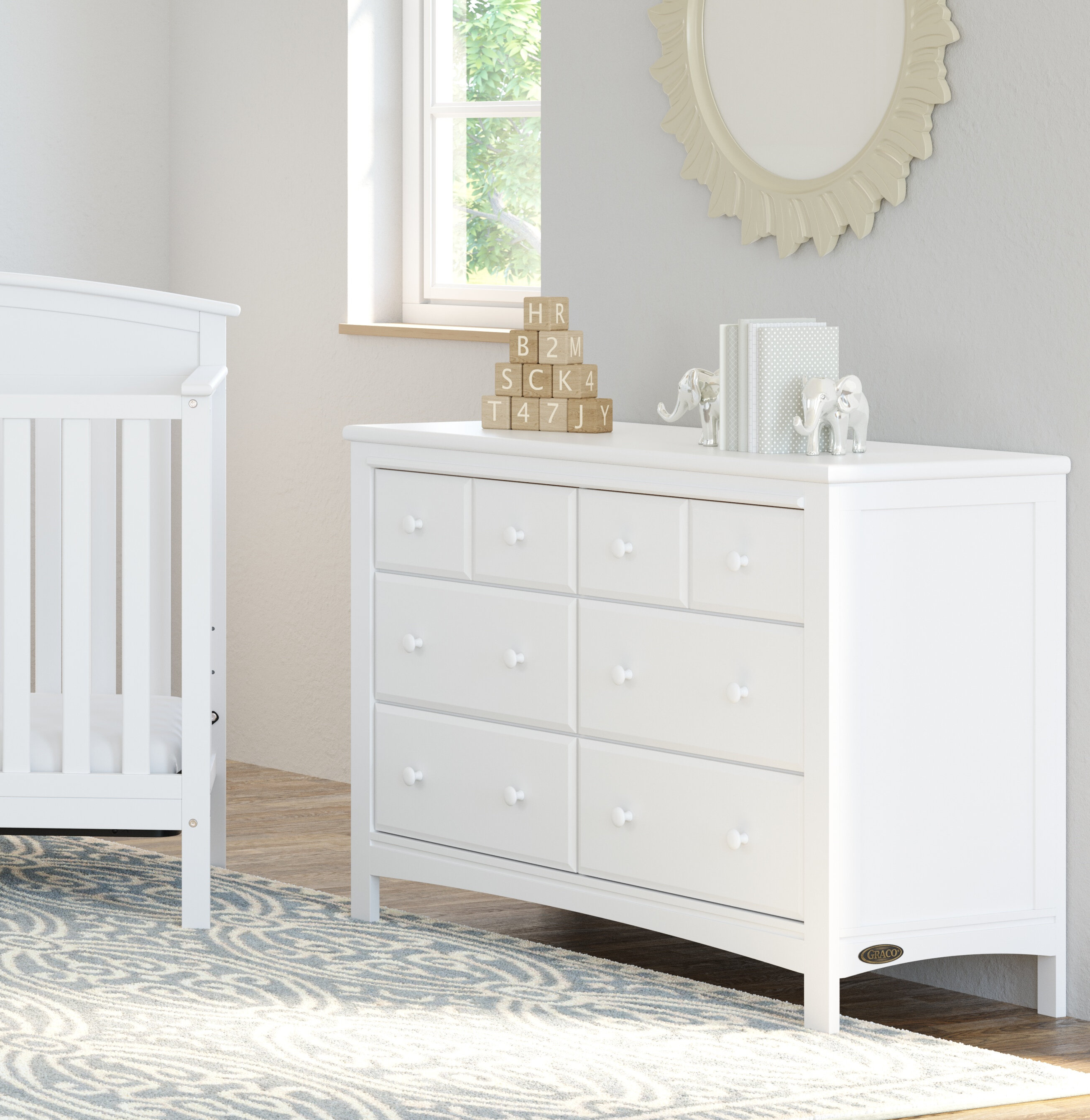 Baby Nursery Universal Design Graco Benton 4 Drawer Dresser Easy
