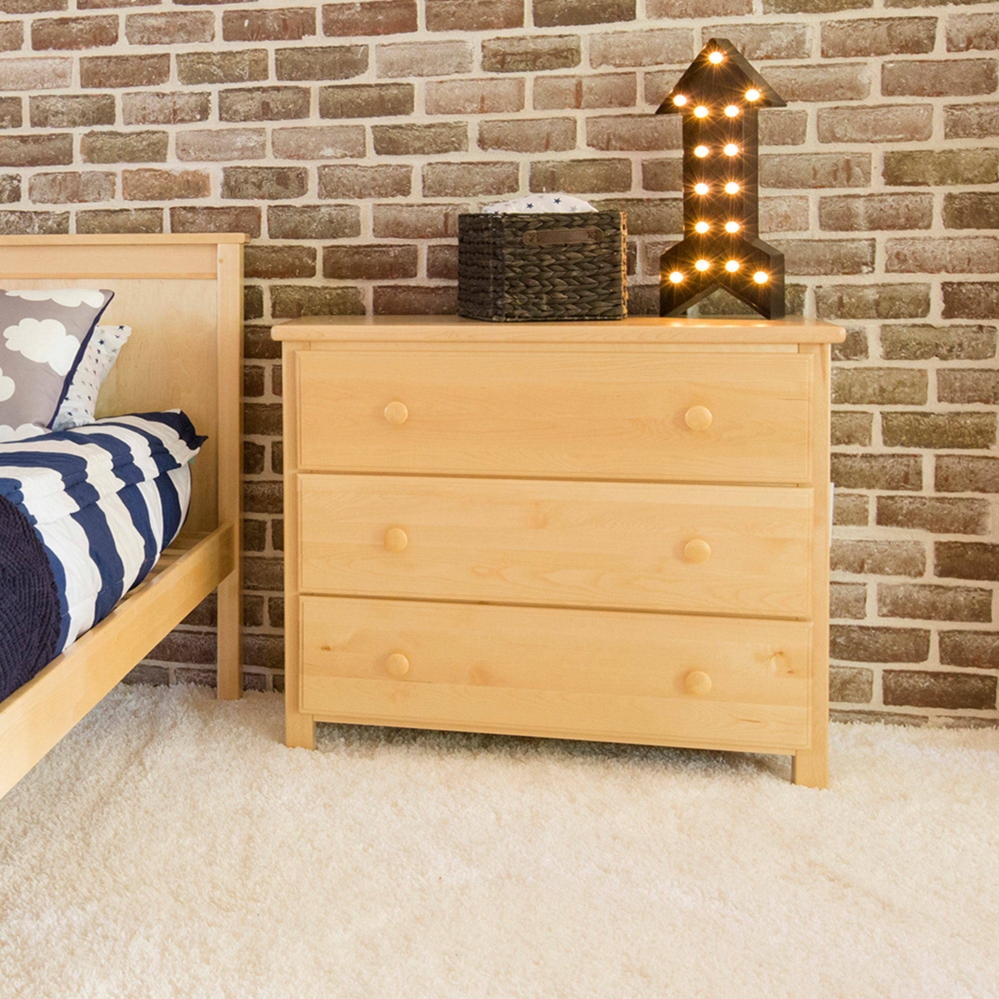 kids 3 drawer dresser