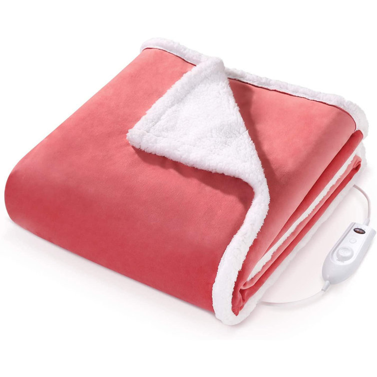 MaxKare Heated Blanket Electric Throws Lightweight Soft DoubleLayer