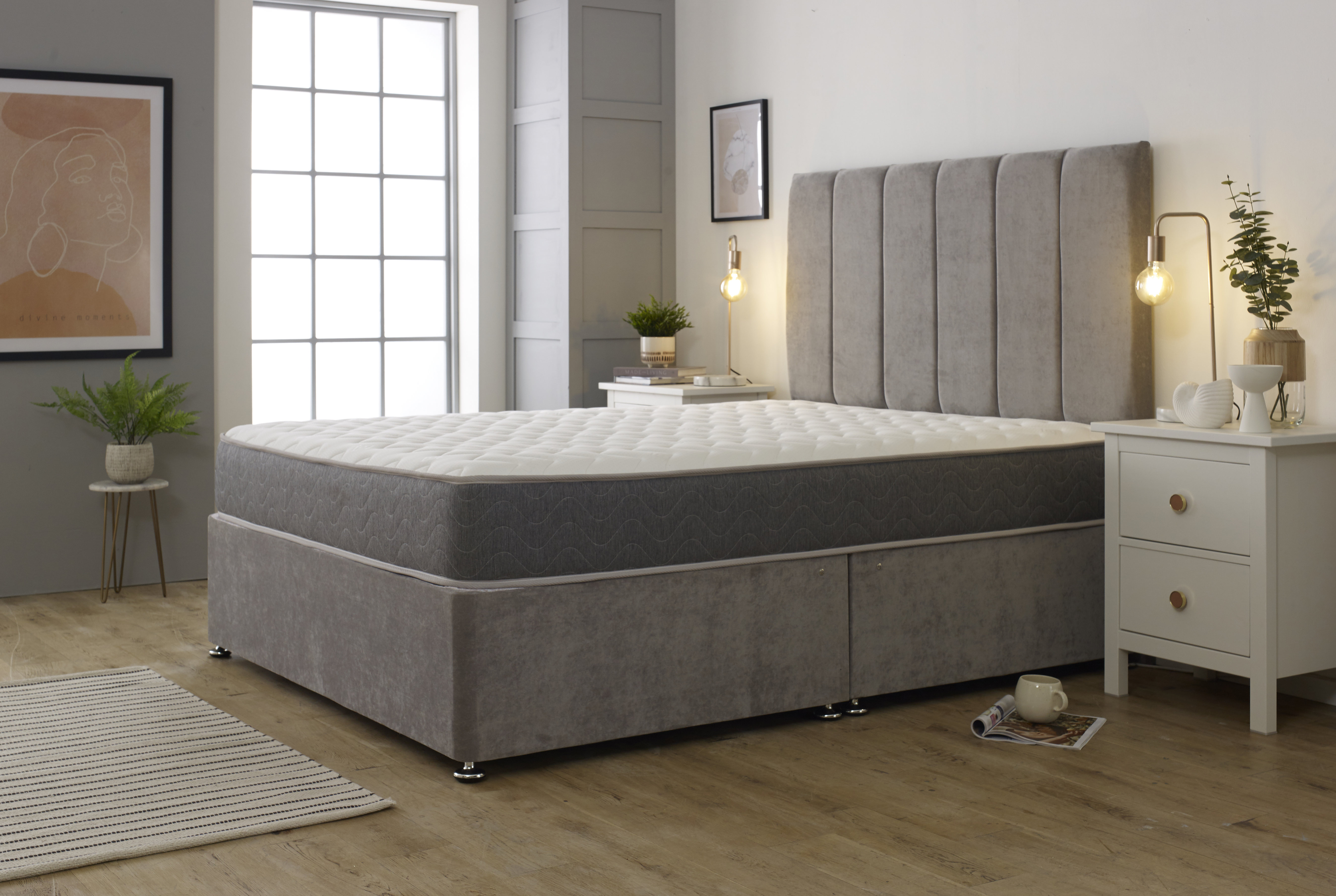 zig zag memory foam open coil sprung mattress