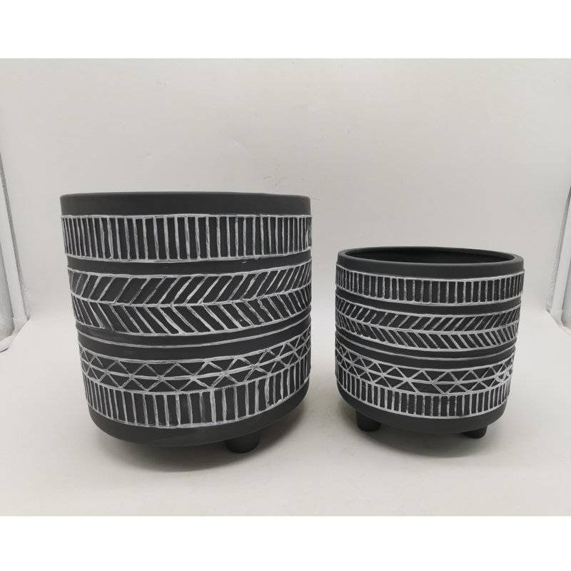 Union Rustic Charmayne 2 Piece Ceramic Pot Planter Set Wayfair