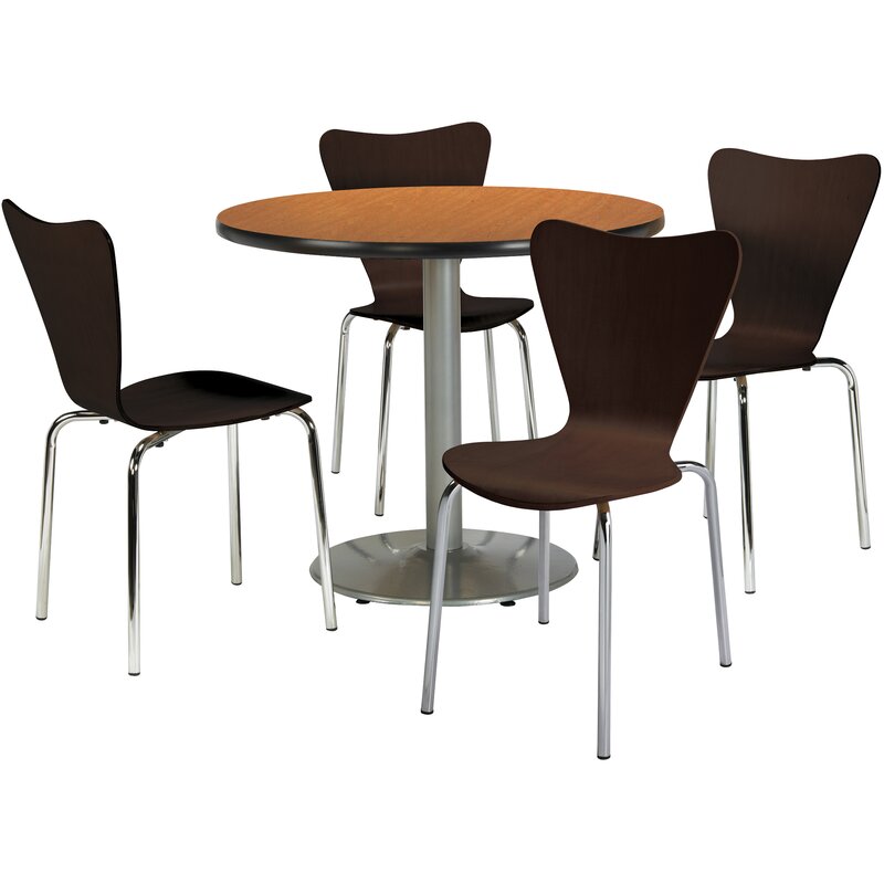 Kfi Seating Round Cafeteria Table And Chairs Set 