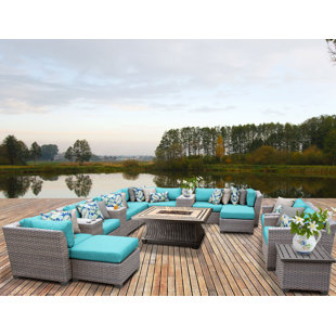 Go to store & view more images Meeks 17 Piece Sectional Seating Group with Cushions by Rosecliff Heights
