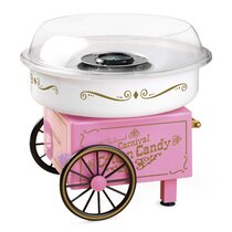 US-1PC-CO US Mini Fully Automatic Electric Cotton Candy Machine Maker,Sugar Free Electric Countertop Hard Candy Machine Kit Perfect for Family Party. 