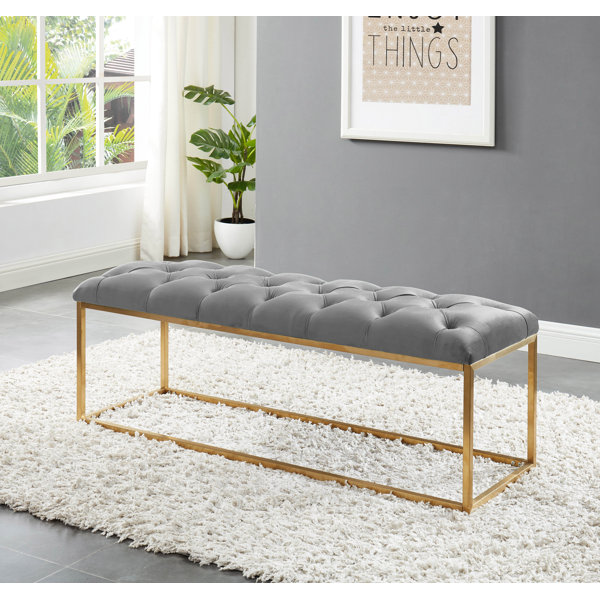 Bench Gold Legs Wayfair Use it at the foot of your bed as a slipper bench or. bench gold legs