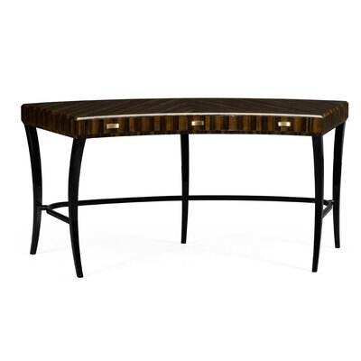 Jonathan Charles Fine Furniture Curved Art Deco Solid Wood Half