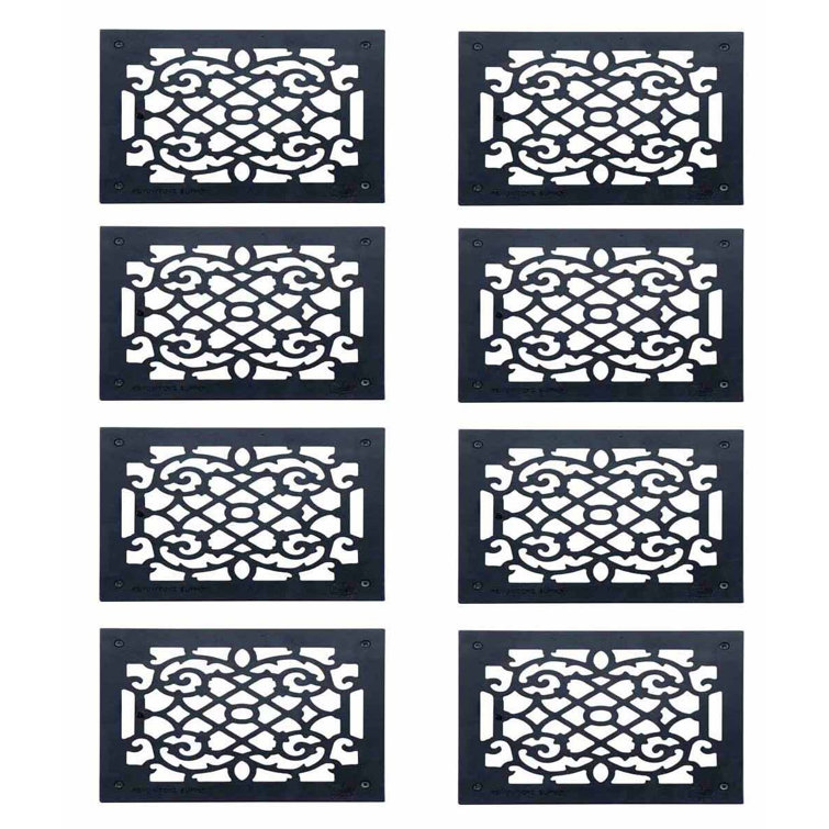 The Renovators Supply Inc 9 5 X 11 38 Cast Aluminum Heat Register Floor Vent Grate In Black Powder Coat Wayfair