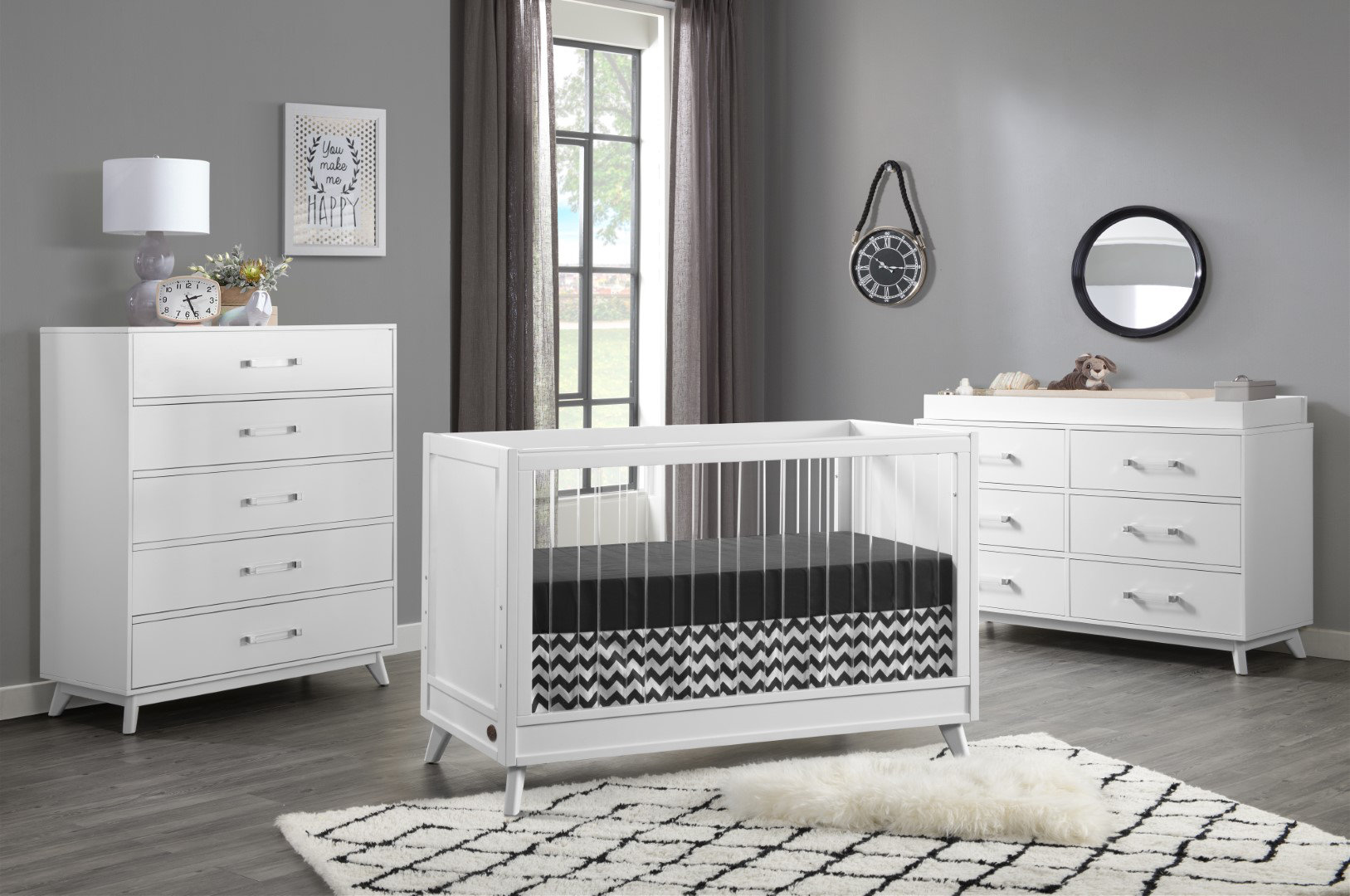 cot bed wardrobe dresser set