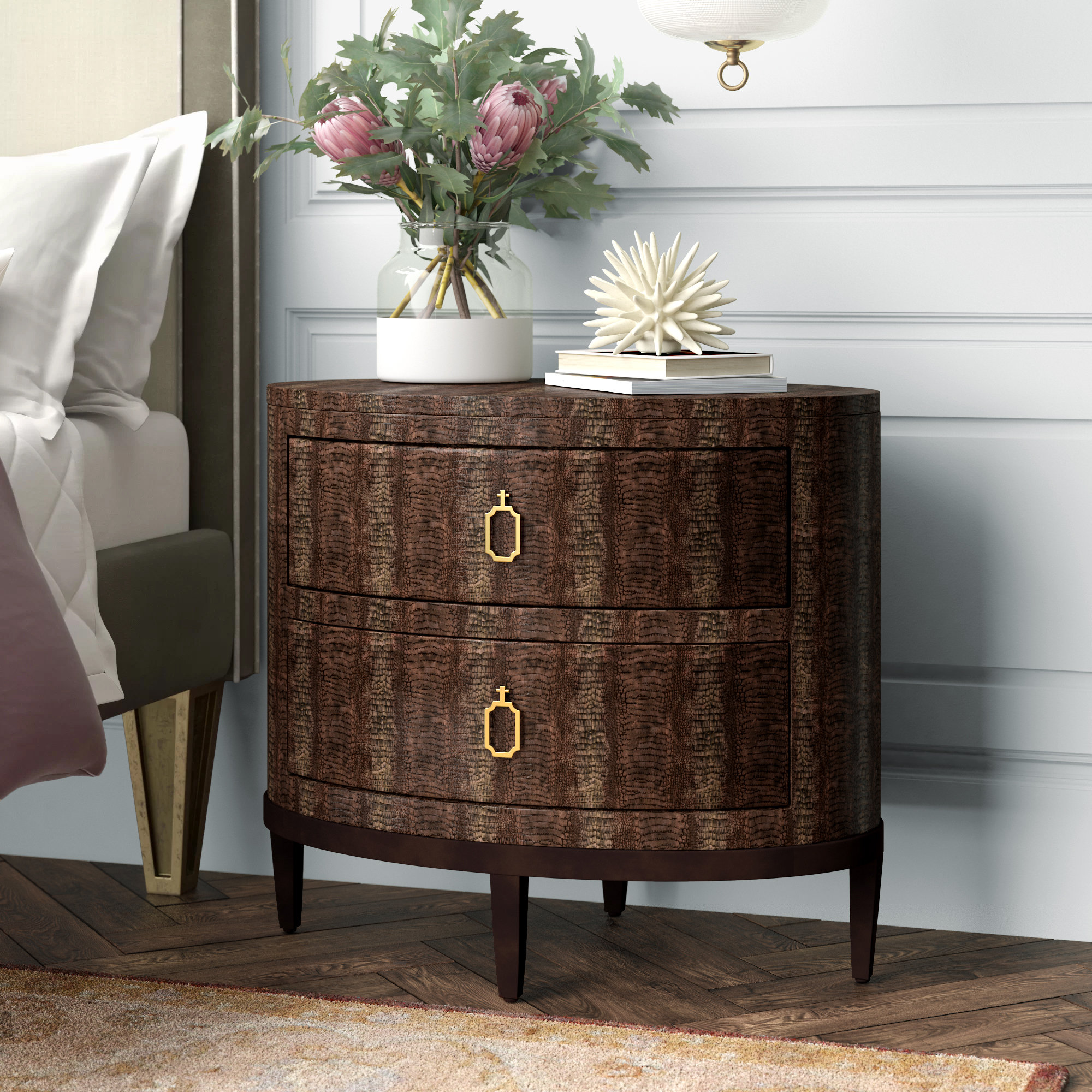 Bernhardt Jet Set 2 Drawer Bachelor S Chest In Brown Perigold