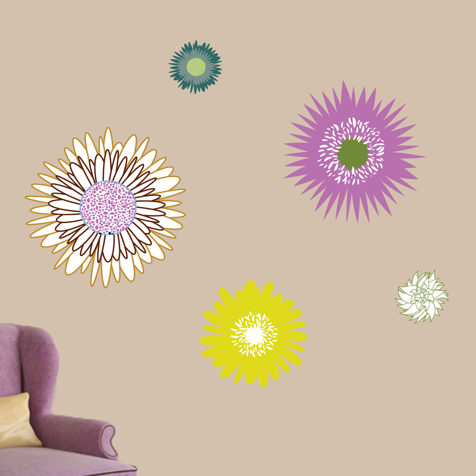 Sweetumswalldecals Wildflowers Printed Wall Decal Wayfair