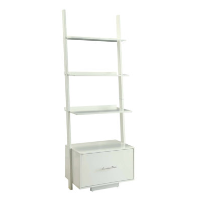 Mercury Row Carlucci Ladder Bookcase Color White