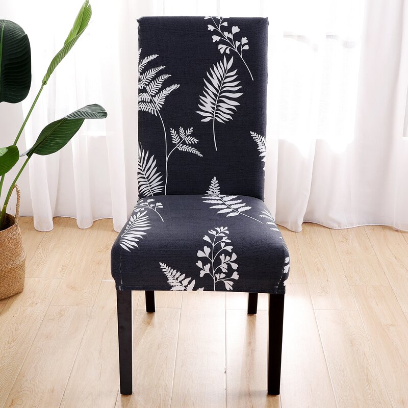 Boshen Stretch Printed Spandex Box Cushion Dining Chair Slipcover Wayfair