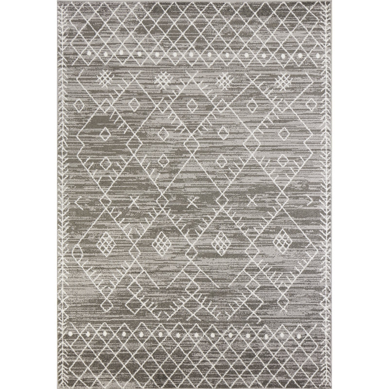 Laurel Foundry Modern Farmhouse Templeton Geometric Gray Area Rug Light Gray Area Rug Reviews Wayfair