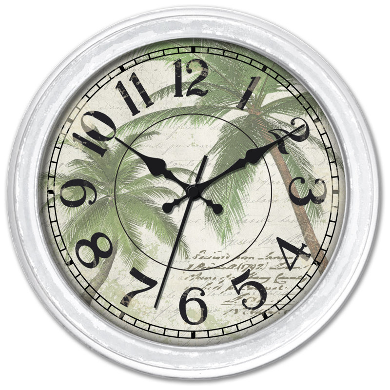 16" Palm Tree Wall Clock