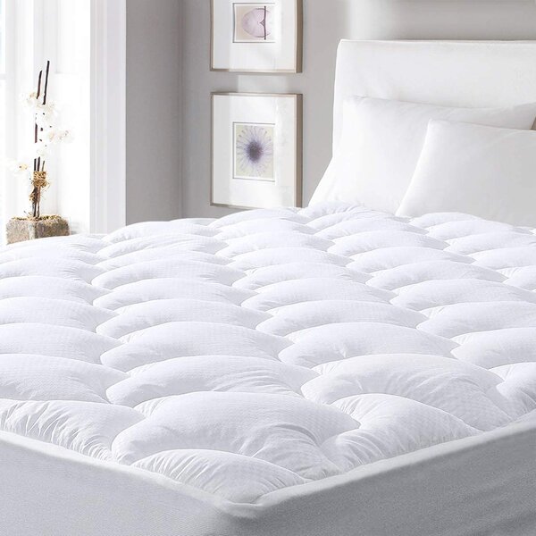 Extra Deep Anti Allergy Fitted Mattress Protector Topper Quilted Triple Filled 