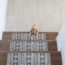 8 x 30 Includes Adhesive Tape Indoor Outdoor Pet Dog Stair Treads Pads Elogio Carpet Stair Treads Set of 13 Non Slip/Skid Rubber Runner Mats or Rug Tread Brown Non-Slip Stairway Carpet Rugs 