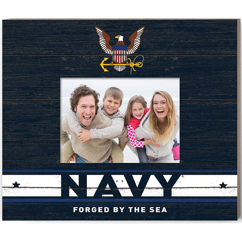 Kh Sports Fan Navy Team Spirit Slat With Logo Picture Frame Wayfair