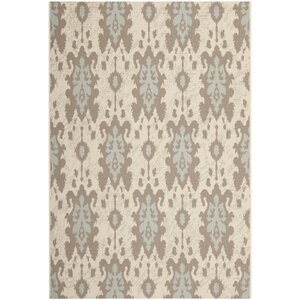 Amedee Beige Dark Beige/Aqua Weft Rug