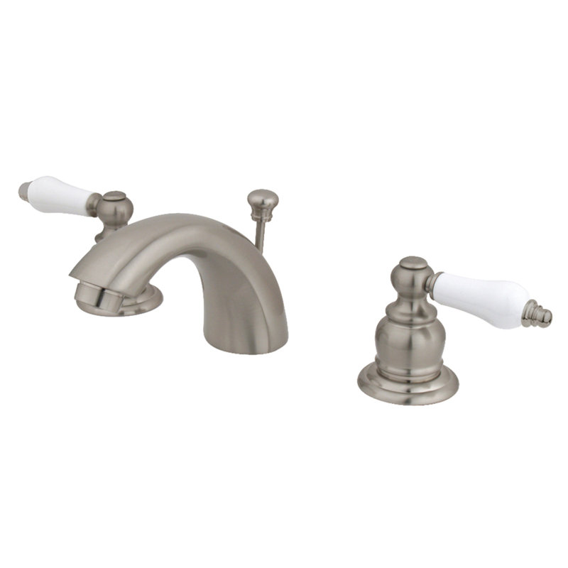 Oil Rubbed Bronze Kingston Brass KB955PL Mini Widespread Lavatory Faucet and Pop-Up