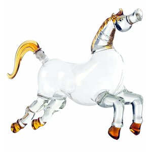 Horse Shaped Glass 34 oz. Decanter