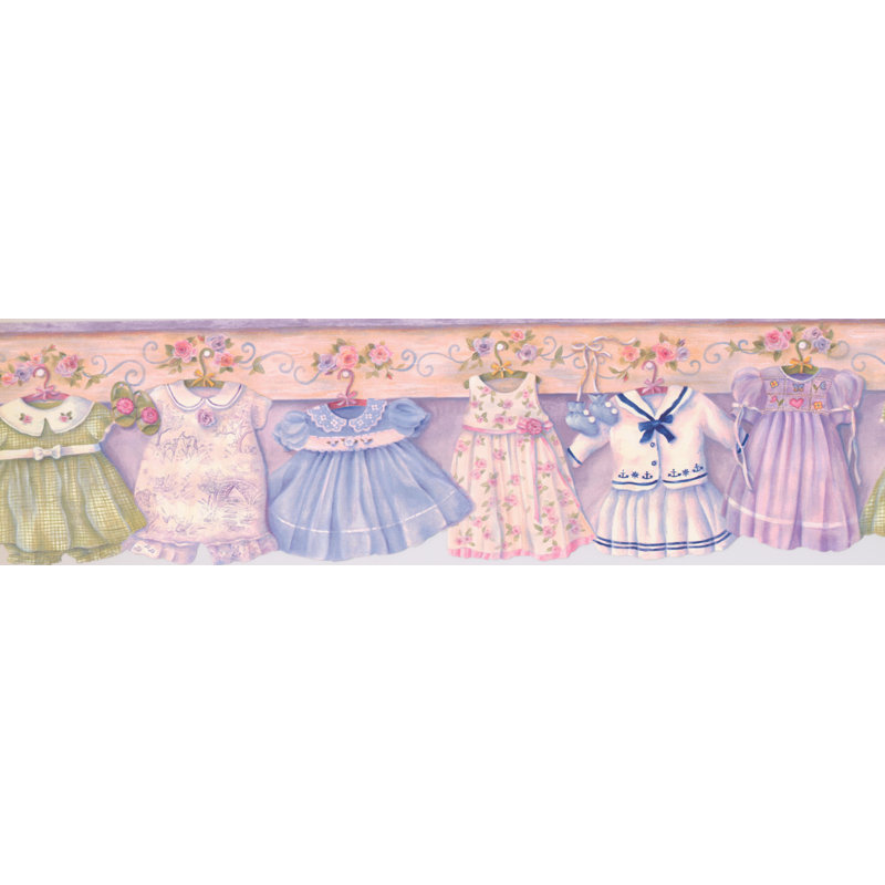 baby clothes kids 15 x 6 5 wallpaper border