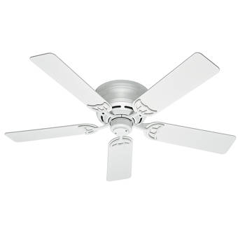 Hunter Fan 52 Low Profile Iii Plus 5 Blade Flush Mount Ceiling Fan With Pull Chain And Light Kit Included Reviews Wayfair