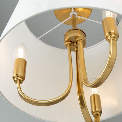 3 Light 15.7" W Semi Flush Mount